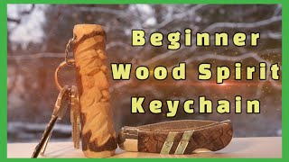 Easy Beginner Wood Spirit Keychain Whittle [upl. by Halullat]