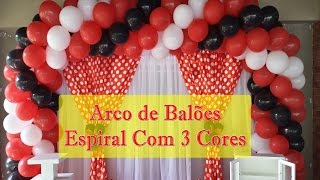 ARCO DE BALÕES  COMO FAZER ARCO DE BALÕES ESPIRAL [upl. by Eniahs367]