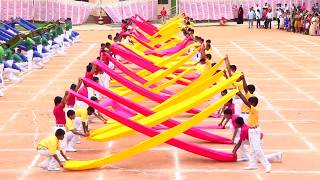 Saree drill  sports day celebration [upl. by Ridan983]