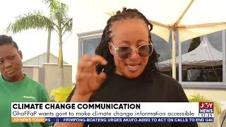 Climate Change Communication GhaFFaP wants government to make climate change information accessible [upl. by Goodyear62]