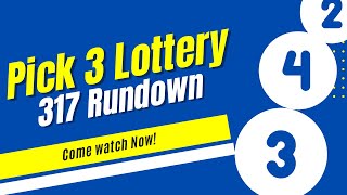 Pick 3 Lottery  317 Rundown Strategy Michigan  For entertainment purposes only [upl. by Anaujat971]