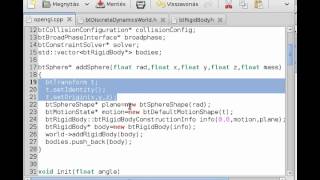 Bullet physics tutorial 1  Hello btDiscreteDynamicsWorld program [upl. by Anar333]