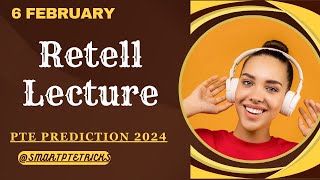 PTE RETELL LECTURE  Retell lecture Templates February 2024 [upl. by Aldarcie40]