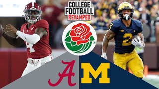 Rose Bowl Game 2023 Simulation  Alabama vs Michigan [upl. by Eninotna]