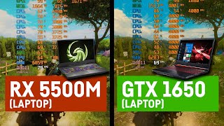 AMD RX 5500m Laptop vs NVIDIA GTX 1650 Laptop [upl. by Luapnoj236]