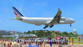 Extreme landing by Air France Plane in St Martin [upl. by Retswerb]