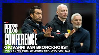 PRESS CONFERENCE  Giovanni van Bronckhorst  29 Oct 2022 [upl. by Elleiad]