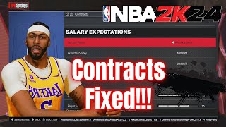 NBA 2K24 MyNBA Contracts fixed OutDated [upl. by Lipman147]