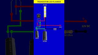 Transistor LED Flasher shorts electricedison led transistor trendingshorts [upl. by Gnues]