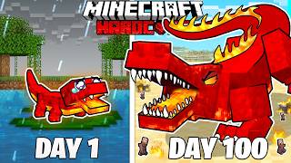 I Survived 100 Days as a LAVA CROCODILE in HARDCORE Minecraft [upl. by Juetta108]