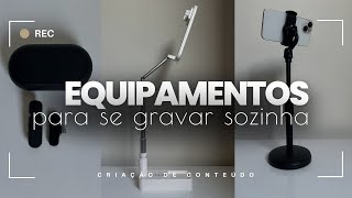 Equipamentos que eu uso gravar sozinha  O melhor tripé para UGC Creator [upl. by Salguod560]