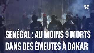 Sénégal au moins neuf morts lors démeutes à Dakar [upl. by Luisa773]