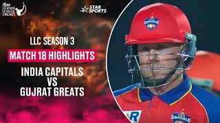 IndiaCapitals won by 4 wickets against GujaratGreats  LLConStar Highlights [upl. by Inesita]