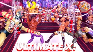 Ultimate X Action Figure Match  Balor vs Mysterio vs RVD vs Ricochet vs Dream vs Andrade [upl. by Kcitrap]