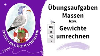 Gewichte  Massen umrechnen Übungsaufgaben [upl. by Barnum]