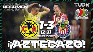 Resumen y goles  América 2133 Chivas  CL2023  Semis  TUDN [upl. by Chesney]