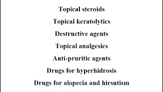 Pharmacology  Topical steroids and other drugs for skin diseases [upl. by Endora]