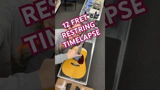 12 Fret Restring timelapse guitarstore martinguitar [upl. by Jala692]