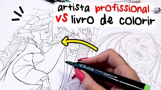 ARTISTA COLORINDO LIVRO DE COLORIR DAS VILÃS da DISNEY  Você vai ficar SURPRESO com o resultado [upl. by Erdnoed265]