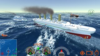 Britannic vs Cruise Ship but with Big Waves  Ship Handling Simulator  Ship Mooring 3D [upl. by Rentsch742]