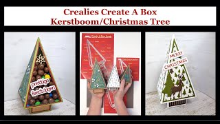 Crealies Create A Box Kerstboom Christmas Tree all languages by Mandy [upl. by Leuas]