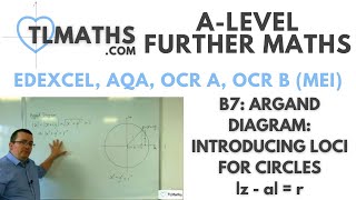 ALevel Further Maths B701 Argand Diagram Introducing Loci for Circles zar [upl. by Corsetti]