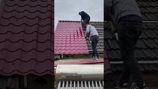 Installation tutorial for metal roof tiles [upl. by Nnylahs802]