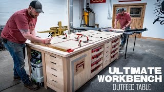 Ultimate Workbench  Table Saw Outfeed Table  Woodworking Project [upl. by Willabella]