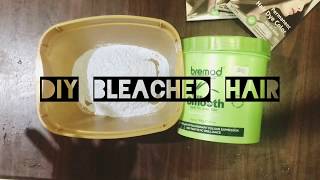 DIY Bleached Hair  Mixing Bremod Bleach Powder and Bremod Developer [upl. by Paule]