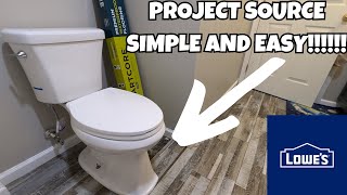 Project Source Danville White Elongated Toilet REVIEW [upl. by Dita]