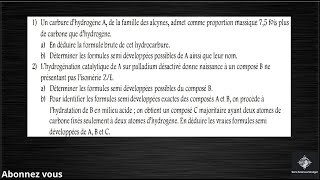 Exercice 4 Alcenes Alcynes Première S [upl. by Pardner]