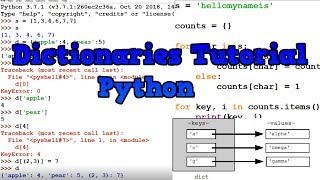 Dictionaries Tutorial in Python [upl. by Bull483]