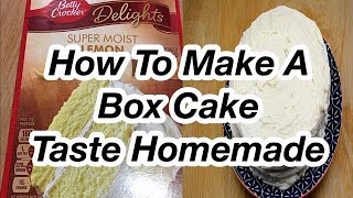 How To Make A Box Cake Taste Homemade  Boxed Cake Mix Hack [upl. by Uzzi105]