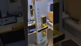 Hotel RF Card lock in gold colormcpolock hotellock mifarelock lockfactory [upl. by Orban]