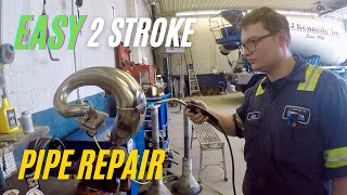 Easy 2 Stroke Dirt Bike Pipe Repair [upl. by O'Reilly]