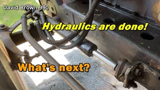 Selectamatic Hydraulics are fixed Whats next Power Assist Cylinder  David Brown 990 24 [upl. by Adnawuj]