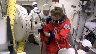 STS135 Astronauts Strap into Space Shuttle Atlantis for Launch [upl. by Salvucci]