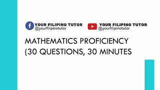 Mathematics Proficiency Test College Entrance Exam Reviewer Set 1 [upl. by Ydnes]