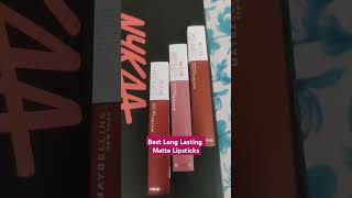 Maybelline Super Stay Matte INK lipstick Seeker Founder Lover Shades swatch shorts [upl. by Birchard]