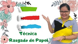 Técnica de Rasgado de Papel [upl. by Kessia832]