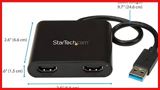 StarTechcom USB 30 to Dual HDMI Adapter  1x 4K 30Hz amp 1x 1080p  External Video amp Graphics Card [upl. by Adali]