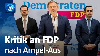 Empörung bei SPD und Grünen nach Berichten über FDPPläne für AmpelAus [upl. by Wendell]