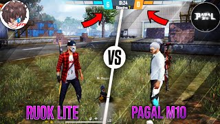 PAGAL M10 Vs RUOK LITE 😱  1Vs1 CLASH SQUAD [upl. by Eytteb]