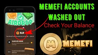 Memefi Zero Coins Balance Solution  Memefi Update [upl. by Latvina714]