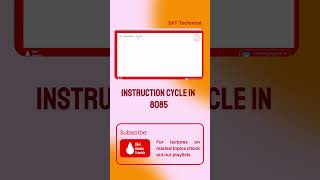 Instruction cycle  Machine Cycle  T state in 8085 shorts microprocessor microprocessor8085 [upl. by Hetty]