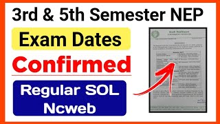 DU SOL 3rd  5th Semester Exam Dates 2024  Du Academic Calendar 2024  Du 35 Semester Exam 2024 [upl. by Htenek527]