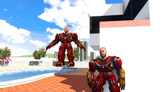 Franklin Fight Gaint Hulk Iron Man In Indian Bike Driving 3d [upl. by Ecnerwaled250]