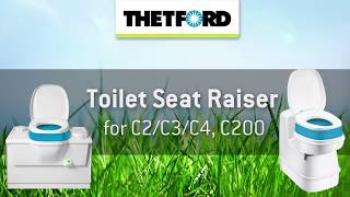 C2  C3  C4  C200  How to install the toilet seat raiser  Cassette toilet  THETFORD [upl. by Free]