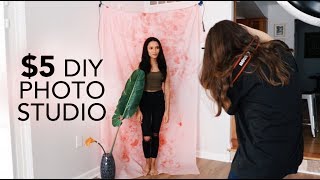 DIY PHOTOGRAPHY STUDIO FOR ONLY 5 [upl. by Annhej]