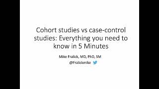 Cohort study vs casecontrol study everything you need to know in 5min [upl. by Alrak]